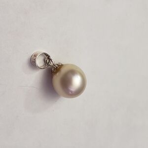 Vintage Cultured Freshwater Pearl 925 Sterling Sliver Pendant